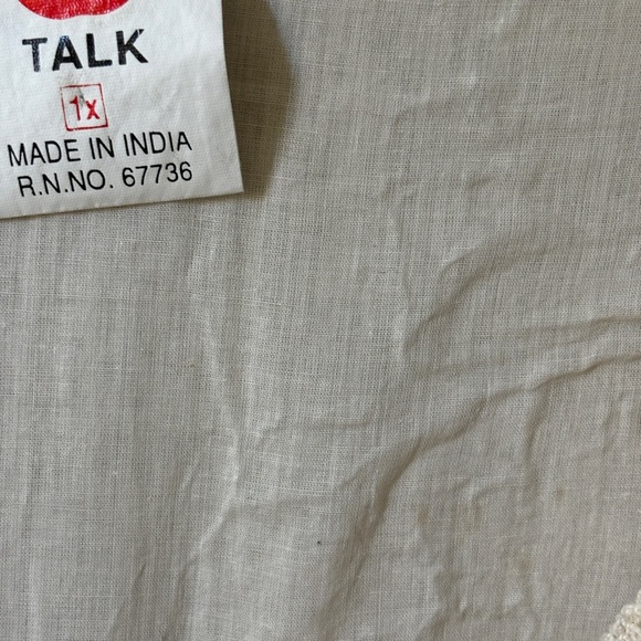 VINTAGE CREAM BOHO CROCHET KNIT ROMANTIC BLOUSE - SIZE 1X - Picture 12 of 16